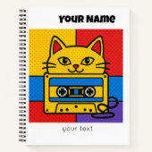 Wonky Zoo Catsette Spiral Notebook Notizblock (Vorderseite)