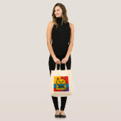 Wonky Zoo – Catsette-Tasche Tragetasche (Vorderseite (Model))