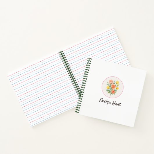 Wonky Zoo Floral Spiral Notebook Notizblock (Innenseite)