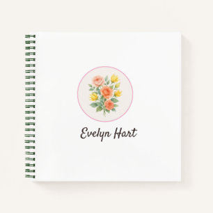 Wonky Zoo Floral Spiral Notizbuch