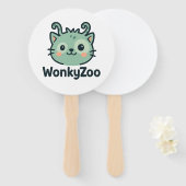 Wonky Zoo Katzenhandfans Fächer (Vorne und Hinten)
