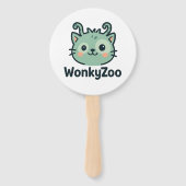 Wonky Zoo Katzenhandfans Fächer (Vorderseite)
