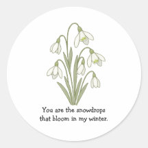 Wonky Zoo Lovely Snowdrops Aufkleber