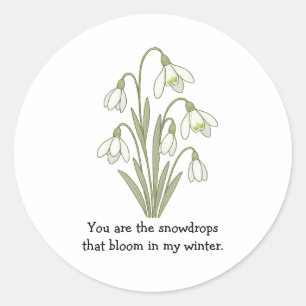 Wonky Zoo Lovely Snowdrops Aufkleber