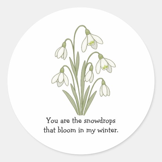 Wonky Zoo Lovely Snowdrops Aufkleber (Vorderseite)