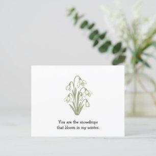 Wonky Zoo Lovely Snowdrops Postkarte