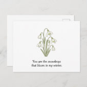 Wonky Zoo Lovely Snowdrops Postkarte (Vorne/Hinten)