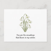 Wonky Zoo Lovely Snowdrops Postkarte (Vorderseite)