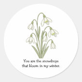 Wonky Zoo Lovely Snowdrops Sticker (Vorderseite)