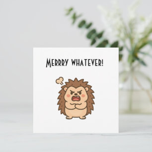 Wonky Zoo Moody Igel Flat Note Card Feiertagskarte