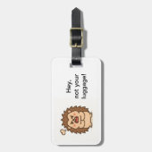 Wonky Zoo Moody Igel Gepäckmarke Gepäckanhänger (Vorderseite vertikal)