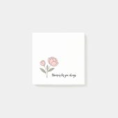 Wonky Zoo Peonies Nachhinweise Post-it Klebezettel (Vorderseite)