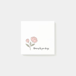 Wonky Zoo Peonies Nachhinweise Post-it Klebezettel