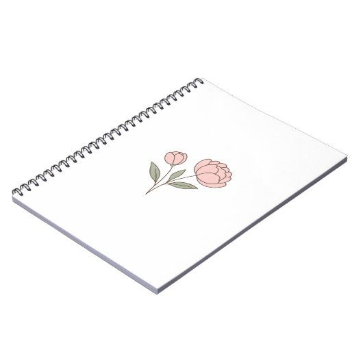 Wonky Zoo Peonies Spiral Foto Notebook Notizblock (Linke Seite)