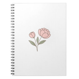 Wonky Zoo Peonies Spiral Foto Notebook Notizblock
