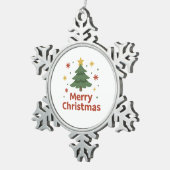 Wonky Zoo Weihnachten Snowflake Gerahmtes Ornament (Rechts)