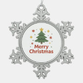 Wonky Zoo Weihnachten Snowflake Gerahmtes Ornament (Vorderseite)