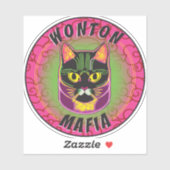 Wonton Mafia Cat Sticker (Blatt)