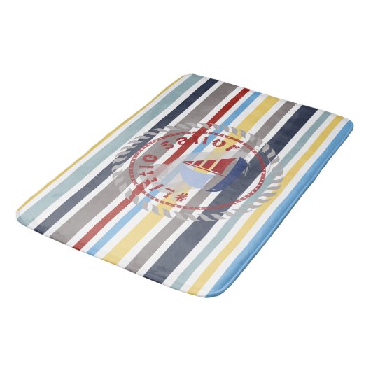 WONZ Limited Small Sailor by Shirt to Design Badematte (Schrägansicht)