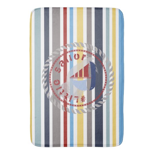 WONZ Limited Small Sailor by Shirt to Design Badematte (Vorderseite Vertikal)