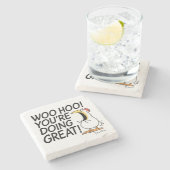 WOO HOO! DU MACHST GROSS! Sandra Boynton Steinuntersetzer (Seitenansicht)