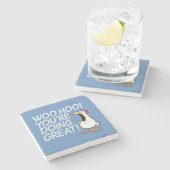 WOO HOO! DU MACHST GROSS! Sandra Boynton Steinuntersetzer (Seitenansicht)