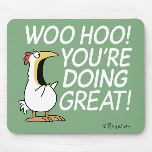 WOO HOO! Sandra Boynton chicken Mousepad (Vorne)