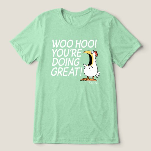 WOO HOO, SIE MACHEN GROSSEN Sandra Boynton Tri-Blend Shirt (Design Vorderseite)