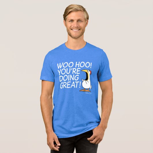 WOO HOO, SIE MACHEN GROSSEN Sandra Boynton Tri-Blend Shirt (Vorderseite voll)