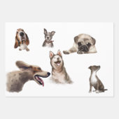 Woo lasse die Hunde aus Geschenkpapier Set (Vorderseite 3)