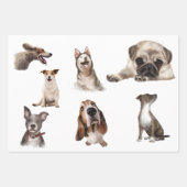 Woo lasse die Hunde aus Geschenkpapier Set (Vorderseite)