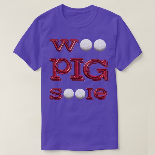 Woo Pig Golf Balls T-Shirt (Design vorne)