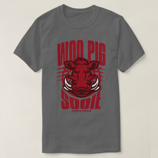 Woo Pig Sooie in Bold Red T-Shirt (Design vorne)