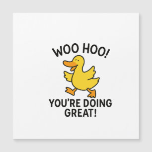 WOO, WIE SIE GROSSEN KLEINEN KAUM MACHEN MAGNETKARTE