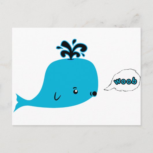 Woob Whale Postkarte (Vorderseite)
