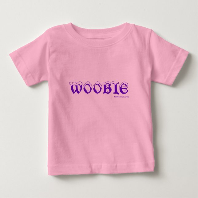 Woobie der lila Hund Baby T-shirt (Vorderseite)