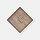 Wood and Birch Country Wedding Napkin Serviette (Ecke)