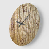 Wood and Rope Wall Clock Große Wanduhr (Winkel)