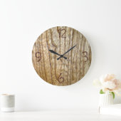 Wood and Rope Wall Clock Große Wanduhr (Zuhause)