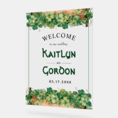 Wood and vine St. Patricks Day Hochzeit WELCOME Acrylschild (Winkel)