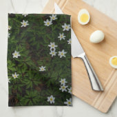Wood Anemone Forest Floor, Nature Botanical Spring Geschirrtuch (Viertel Falte)