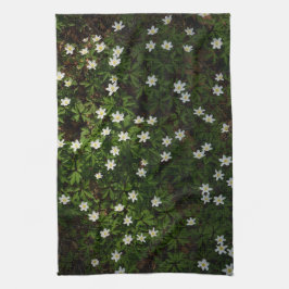 Wood Anemone Forest Floor, Nature Botanical Spring Geschirrtuch