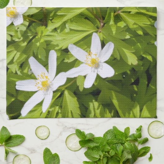 Wood Anemone Küchentuch (Gefaltet)