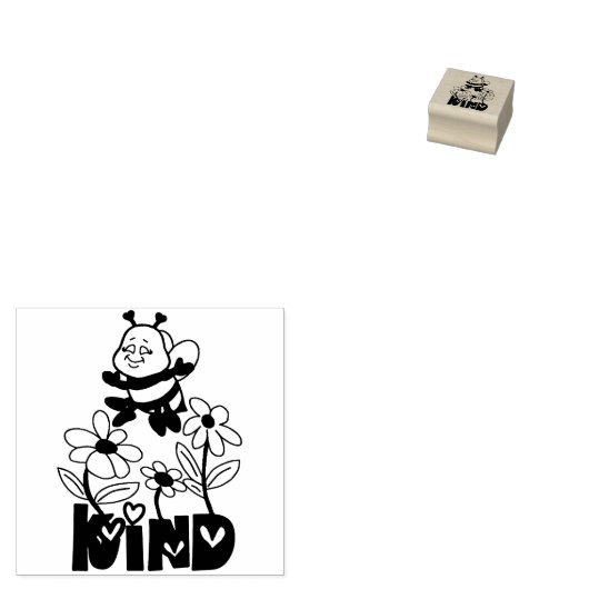 Wood Art Briefmarke - Beartige Kind Gummistempel (Stempel)