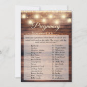 Wood Baby Baby Dusche Kinderspielkarte Einladung (Vorderseite)