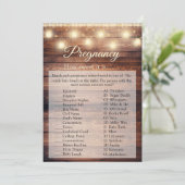 Wood Baby Baby Dusche Kinderspielkarte Einladung (Stehend Vorderseite)