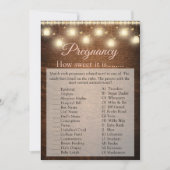 Wood Baby Girl Kinderdusche Kinderspielkarte Einladung (Vorderseite)