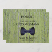 Wood Background Werden Sie mein Trauzeuge? Einladung (Vorne/Hinten)