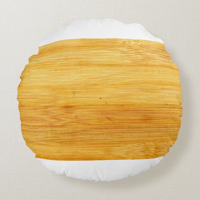 Wood bamboo background texture rundes kissen (Vorderseite)