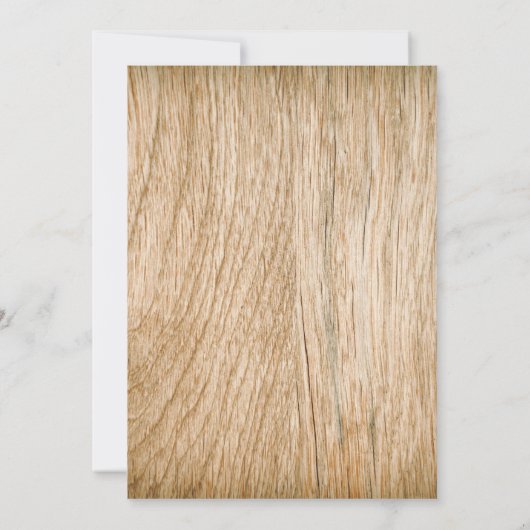 Wood Bark Baby Atemherz Rustikale Hochzeit Save The Date (Rückseite)